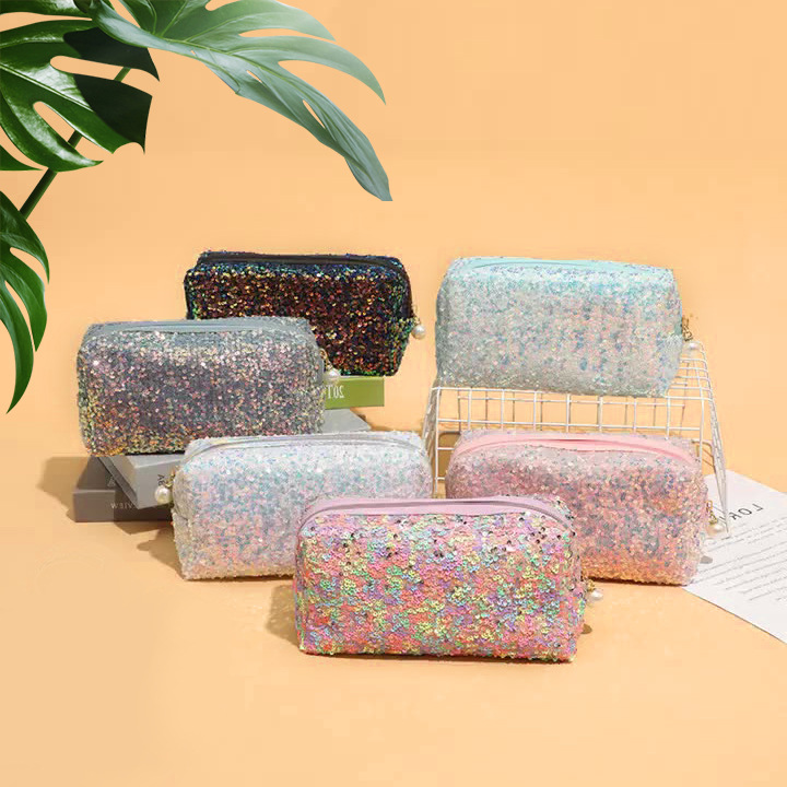 Colorful Glitter Makeup Bag