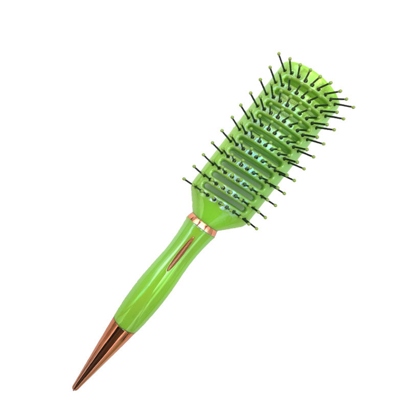 Green Hair Brush With Pointed Holder