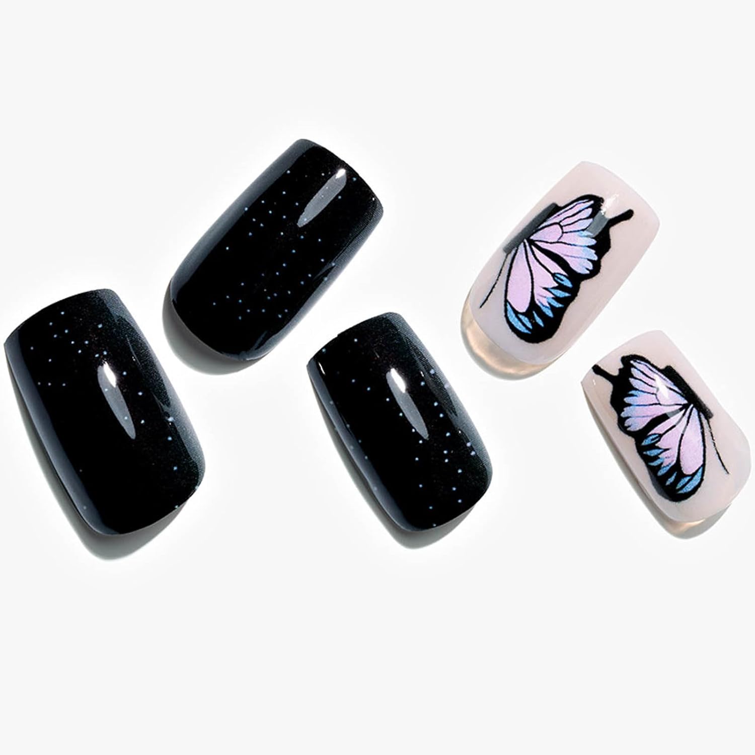 Natural Reusable Acrylic False Nail Manicure Kit for Women