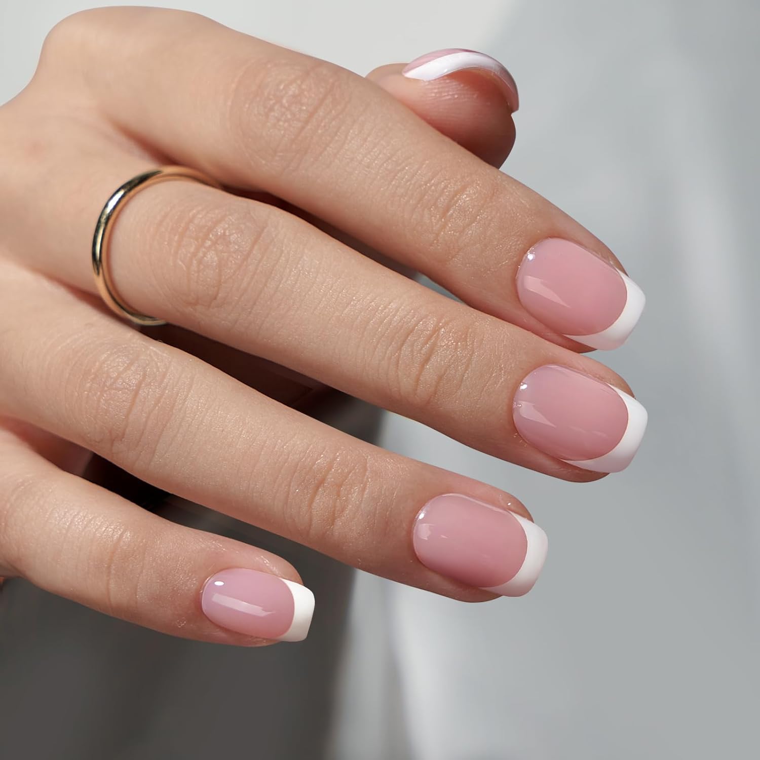 Pink Extra Short Square Shape Nail Tips